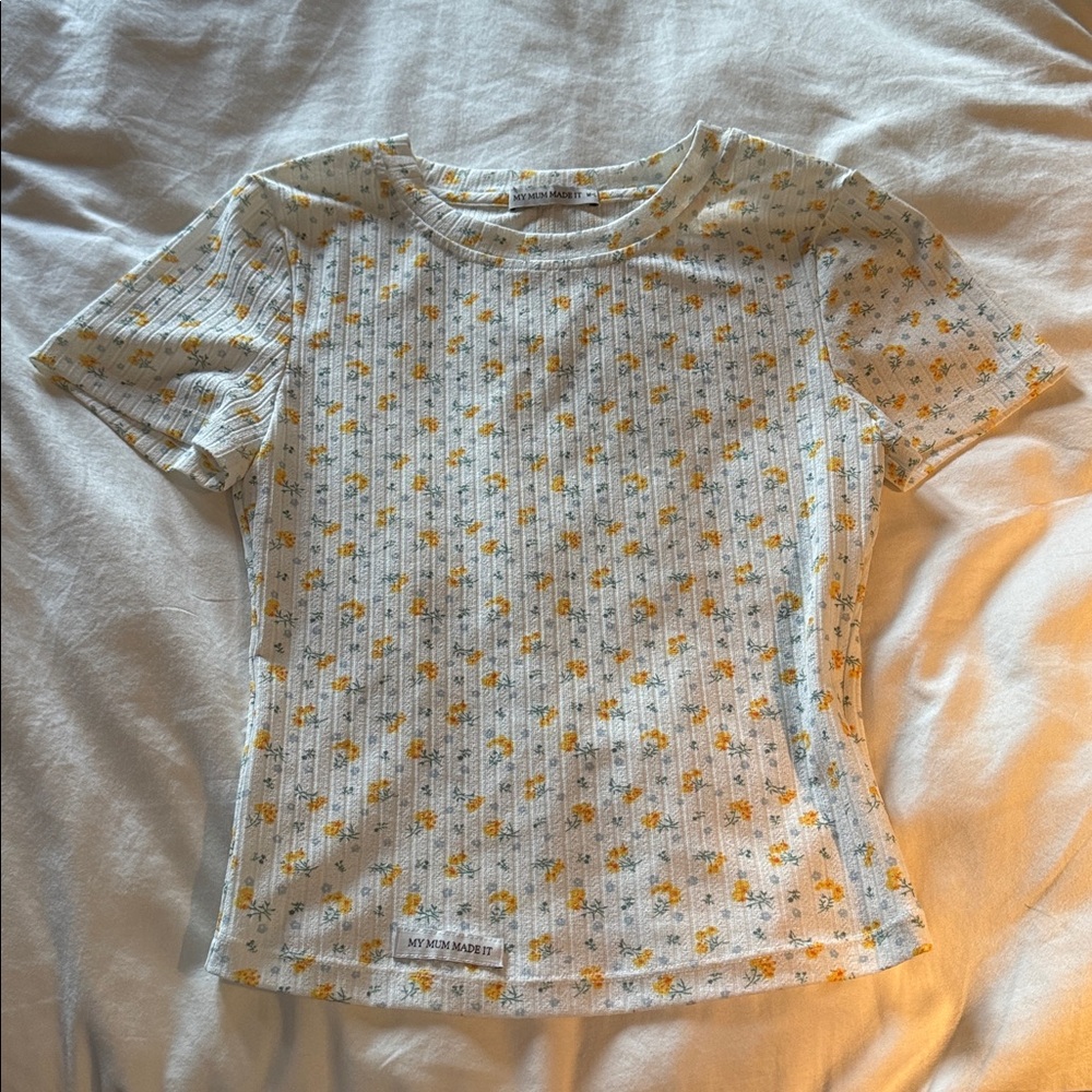My Mum Made it Orange Blossom Crew Tee and Shorts Set M/L - Picture 7 of 8